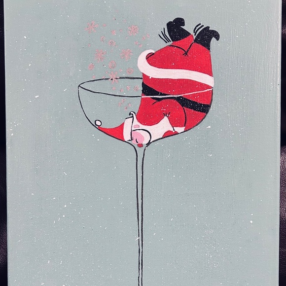 Tipsy Santa Painting - Picture 1 of 1